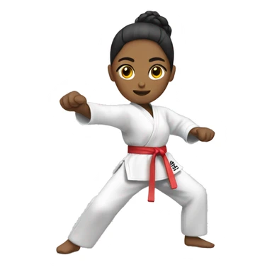 taekwondo woman sticker