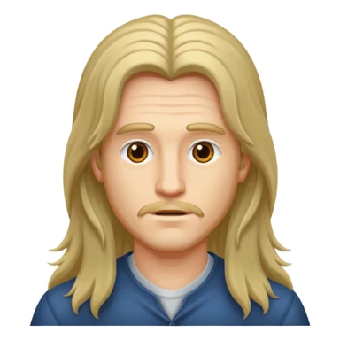 A man have a long hair sticker