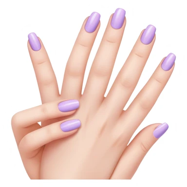 lilac pastel manicure on five fingers sticker