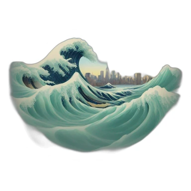 tsunami on new york sticker