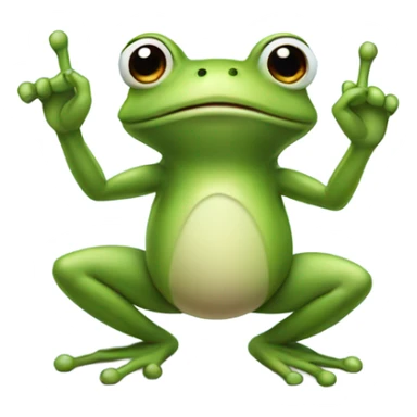 Mr Frog with middle finger up sticker