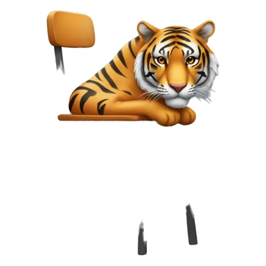Tiger sitting on a barstool sticker