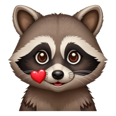 Valentine raccoon  sticker