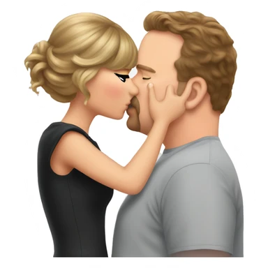Taylor swift kissing Andy Reid  sticker