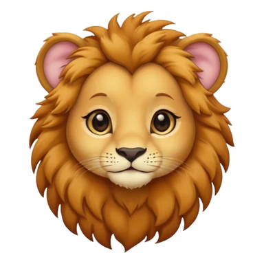 in lion family, only baby Girl lion., full body, single tail sticker