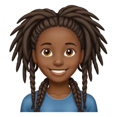 Black girl with dreadlocks sticker