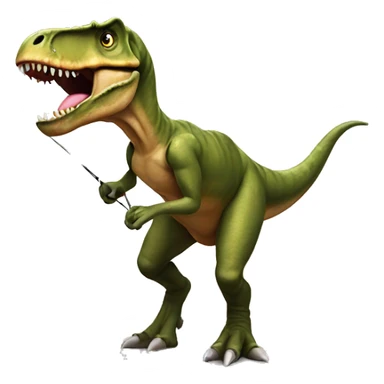 T. rex with a bow sticker