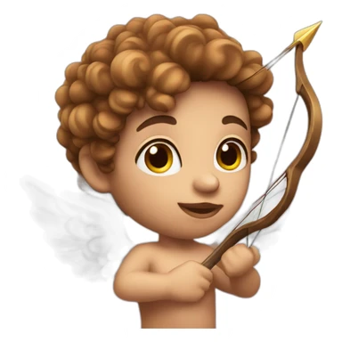 white skin cupid with arrow sticker