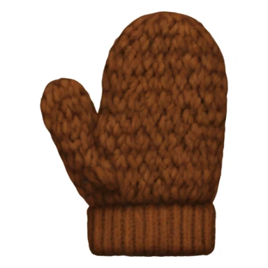 Brown knitted mittens sticker