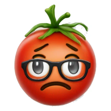 Tomato with glasses and top hat  sticker
