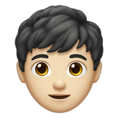 kid with dark hair5 and white skin sticker