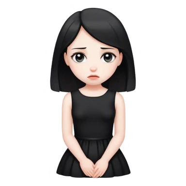 Sad face girl  sticker
