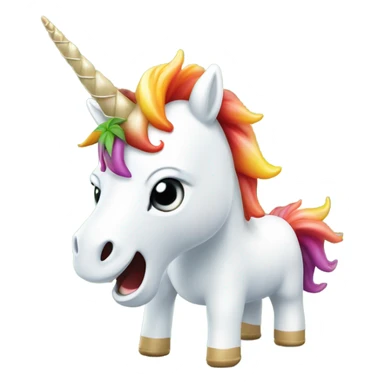 einhorn auf cannabis  sticker