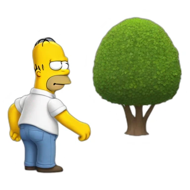 Homer Simpson hedge sticker