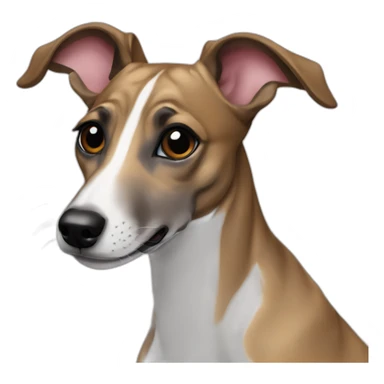 brindle fawn whippet sticker