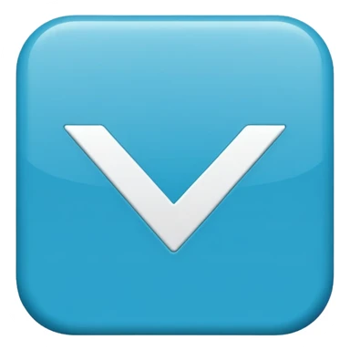 blue check mark in a square sticker