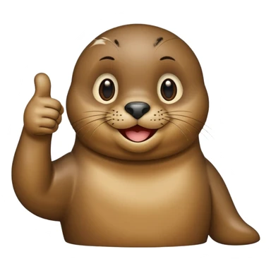 a seal giving a thumbs up sticker