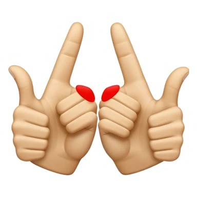 I want two tumbs up like it's done with two hands, it should be the other side od the hand sticker