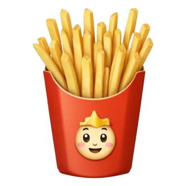 French fries sticker