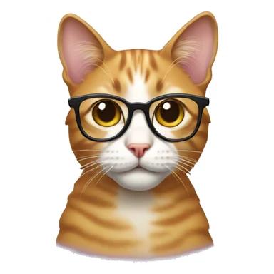cat with glassess sticker