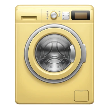 pale yellow simple washing machine sticker
