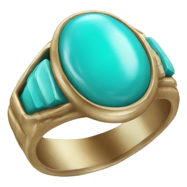 Realistic isolated turquoise ring sticker