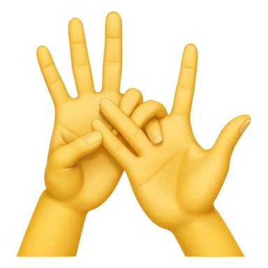 two yellow hands shaking in a gesture of respect, simple and clear, apple emoji style sticker