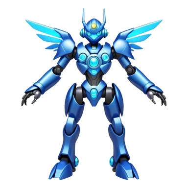 Shiny Futuristic Mechanical Glossy Celestial Godly Divine Metal-Cyborg-Fakemon-Pokemon-Digimon-Spectrobes-fusion, full body sticker
