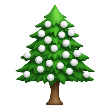 christmas tree with white balls sticker