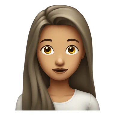 Girl giving eye roll sticker