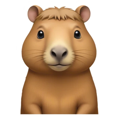Cinematic Noble Capybara Portrait Emoji, Poised and serene, with a robust, rounded build and a distinctly capybara head featuring a broad, slightly flattened face, short snout and small, rounded ears, covered in soft, earthy fur and gentle, wise eyes, Simplified yet sharp and sophisticated features, highly detailed, glowing with a warm, natural glow, high shine, intelligent and calm, stylized with an air of understated authority, focused and attentive, soft glowing outline, capturing the essence of a watchful and confident capybara guardian that feels as though it could step out of the screen with effortless authority! sticker