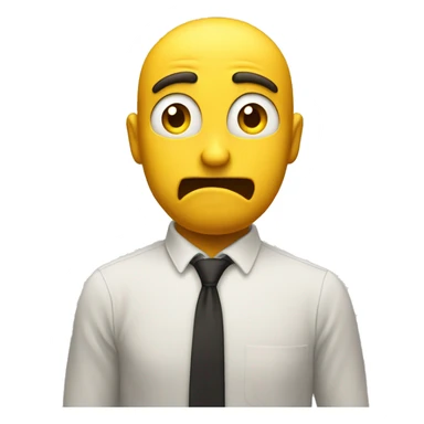 Regular yellow emoji but disappointed and disgusted with one hand in front  sticker