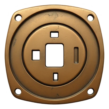 an old chinese coin sticker