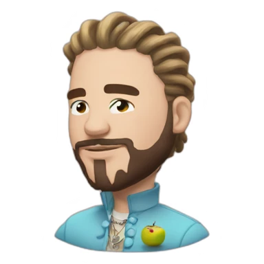 post malone-with high fade eat water malone sticker