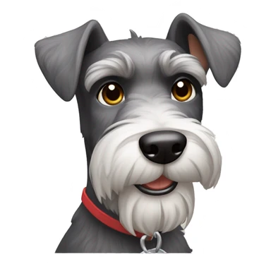 Perro Schnauzer sal y pimienta sticker
