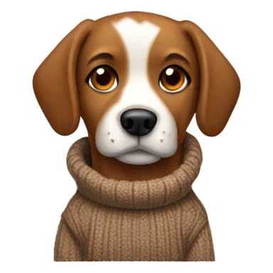 Brown Eye dog with sweater sticker