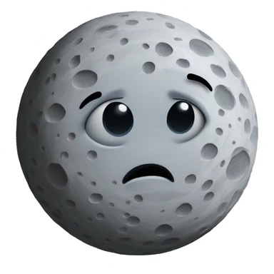 Grey planet with craters sticker