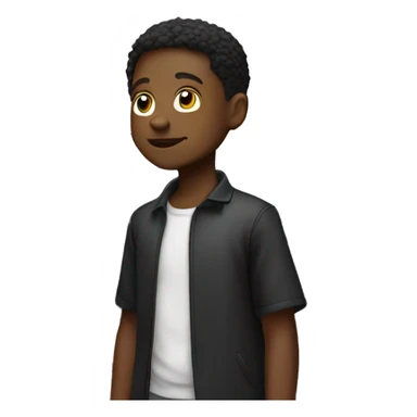 young black boy standing in front of church sticker