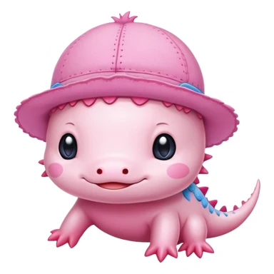 pink cute axolotl stitch sanrio sticker