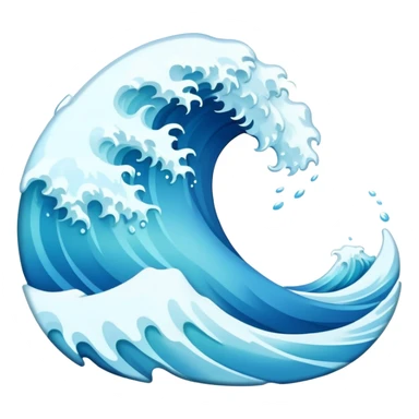 light blue sea wave sticker