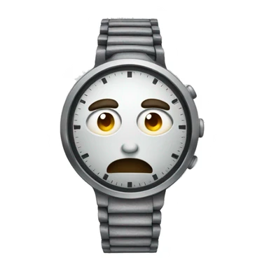 Looking at watch showing impatience sticker