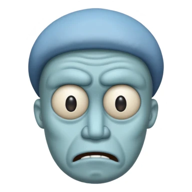 BLUE SQUIDWARD sticker