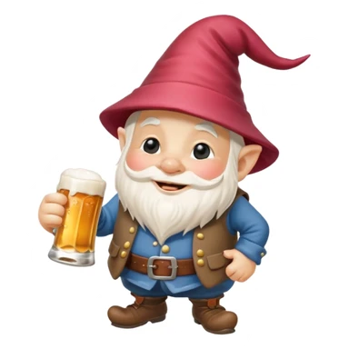 Drunk garden gnome sticker