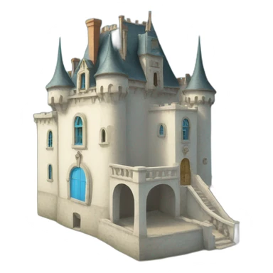 Un chat dans un chateau au milieux de l'océan sticker