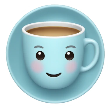 Light blue espresso cup sticker