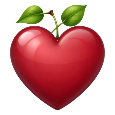cherry color bordeux heart sticker