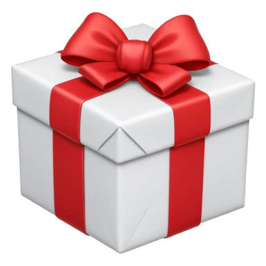 Emoji of a Gift in diagonal view sticker