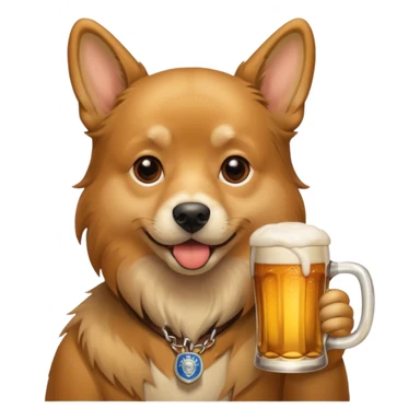 Ein Hund der talahon ist und Bier trinkt sticker