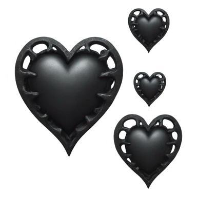 gothic black iron heart sticker