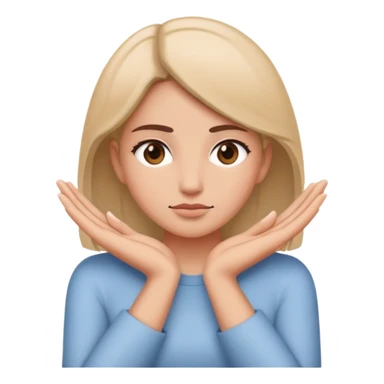 Female figure with both hands positioned downward holding position, no jacuzzi or water visible sticker